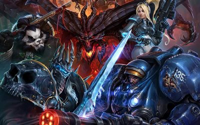 Diablo, Heroes of the Storm, poster, online, MOBA