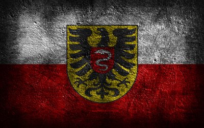 4k, Aalen flag, German cities, stone texture, Flag of Aalen, stone background, Day of Aalen, grunge art, German national symbols, Aalen, Germany