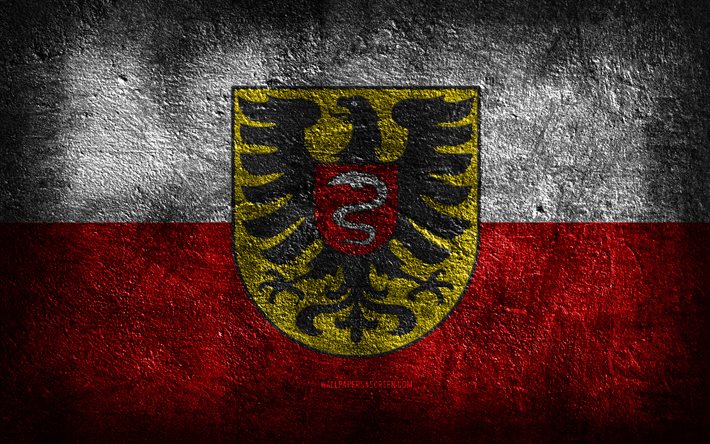 4k, アーレンの旗, ドイツの都市, 石のテクスチャ, 石の背景, アーレンの日, グランジアート, ドイツの国のシンボル, アーレン, ドイツ