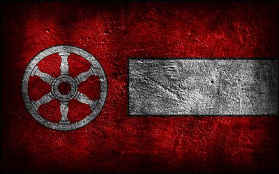 4k, Erfurt flag, German cities, stone texture, Flag of Erfurt, stone background, Day of Erfurt, grunge art, German national symbols, Erfurt, Germany