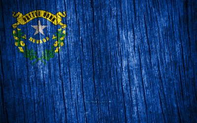 4K, Flag of Nevada, american states, Day of Nevada, USA, wooden texture flags, Nevada flag, states of America, US states, Nevada, State of Nevada