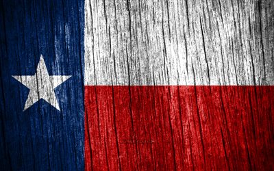 4k, 텍사스의 국기, 미국 주, 텍사스의 날, 미국, 나무 질감 깃발, 텍사스 깃발, 미국의 주, 텍사스, 텍사스 주