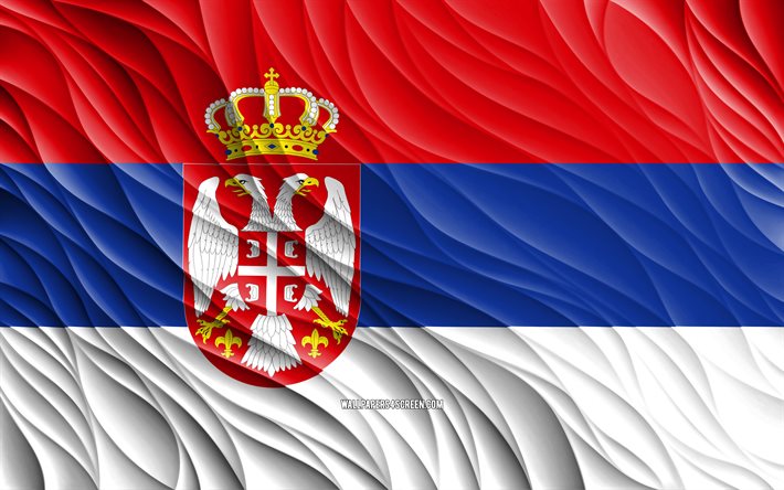 4kbandeira sérviaondulado 3d bandeiraspaíses europeusbandeira da sérviadia da sérviaondas 3deuropasérvio símbolos nacionaissérvia bandeirasérvia