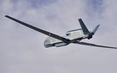 RQ-4D Phoenix, American strategic reconnaissance drone, Northrop Grumman RQ-4 Global Hawk, UAV, NATO, USAF, drones, RQ-4, United States Air Force