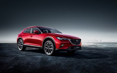 2022, Mazda CX-4, 4k, compact crossover, exterior, front view, red Mazda CX-4, new CX-4, Japanese cars, Mazda