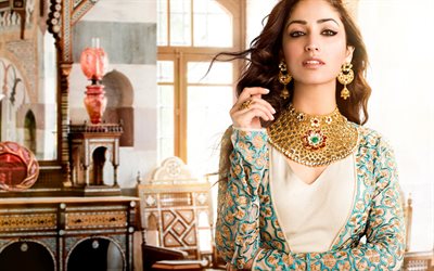 yami gautam, 4k, portrait, actrice indienne, photoshoot, costume traditionnel indien, bollywood, star indienne, actrices populaires, yami gautam dhar