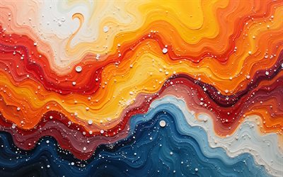 ondas coloridas fondo abstracto, antecedentes de pintura abstracta vibrante, fondo del arco iris, textura de ondas de piedra, antecedentes de antecedentes abstractos