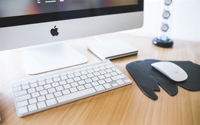 Apple iMac, souris, ordinateur de bureau