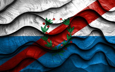4k, bandera de la rioja, estados de argentina, banderas de ondas 3d de madera, día de la rioja, argentina, bandera de madera de la rioja, estado de la rioja, estados argentinos, la rioja