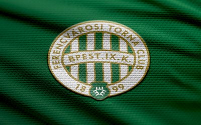logotipo de tela de ferencvaros, 4k, fondo de tela verde, nb yo, bokeh, fútbol, logotipo de ferencvaros, fútbol americano, emblema de ferencvaros, ferencvaros fc, club de fútbol húngaro, ferencvarosi tc