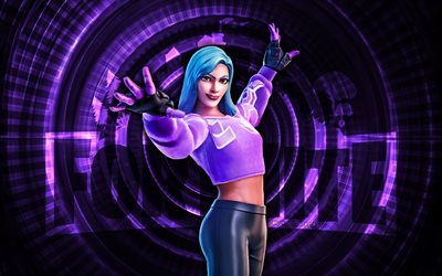 moon sunbird fortnite, 4k, violettes spiralhintergrund, fortnite, kreativ, mond sonnenbird haut, fortnite moon sunbird haut, mond sonnenbird, fortnite  charaktere
