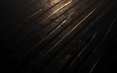 Black metallic texture with gold veins, 4K, black metallic background, gold veins, metal texture, creative black background, gold lines, stylish black background