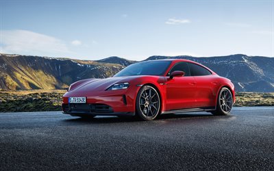 पोर्श टायकेन जीटीएस, 4k, बिजली की कार, 2025 कारें, लक्जरी कार्स, लाल पोर्श टायकेन, 2025 पोर्श टायकेन, जर्मन कारें, पोर्श टायकेन, पोर्श