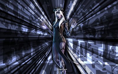 4k, etheria, fundo dos raios azuis, pele etherria, etherria fortnite, art abstrato, pele fortnite etheria, personagens fortnite, fortnite, arte criativa