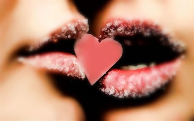 los labios, el azúcar, el corazón, el macro