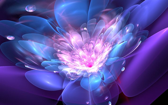 fractal, abstraction, graphics, flower