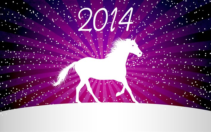 nieve, 2014, caballo, animal, gráficos, rayos