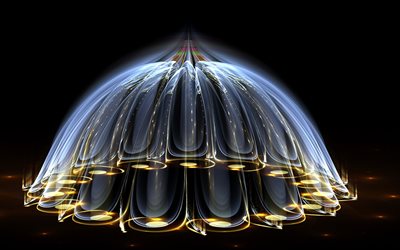 the dome, fractal, abstraction, graphics, hemisphere