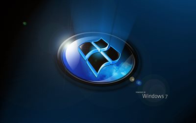 logo emblema, windows 7, windows