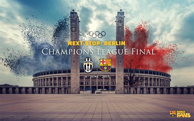 la juve, berlín 2015, la final de la uefa champions league, barcelona, juventus, 6 de junio, en berlín, en el año 2015, en el barça