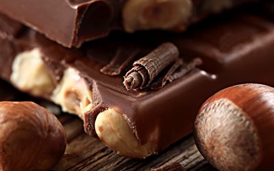 chocolate, hazelnuts, delicious food