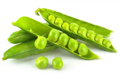 green potty, green peas, vegetables