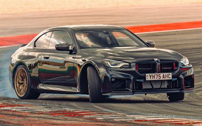 bmw m2 cs, 4k, deriva, 2026 coches, g87, especificaciones del reino unido, pista de rodadura, 2026 bmw m2 cs, exterior, bmw m2 g87, coches alemanes, bmw