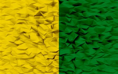 bandera de caldas, 4k, departamentos de colombia, fondo de polígono 3d, textura de polígono 3d, día de caldas, bandera de caldas 3d, simbolos patrios colombianos, arte 3d, caldas, colombia