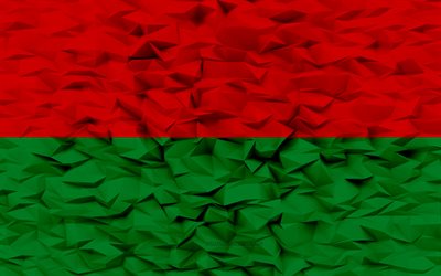 bandera de arauca, 4k, departamentos de colombia, fondo de polígono 3d, bandera araucana, textura de polígono 3d, dia de arauca, bandera arauca 3d, simbolos patrios colombianos, arte 3d, arauca, colombia