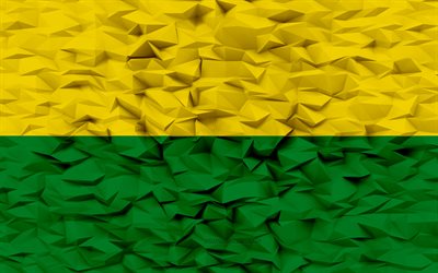 Flag of Narino, 4k, Departments of Colombia, 3d polygon background, Narino flag, 3d polygon texture, Day of Narino, 3d Narino flag, Colombian national symbols, 3d art, Narino, Colombia