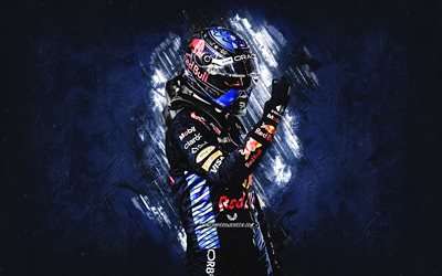 max verstappen, red bull racing, oracolo, formula 1, figlia del pilota da corsa, f1, blue stone back terra, grunge art, quattro volte campione del mondo, verstappen