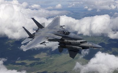 mcdonnell douglas, f-15 eagle, stridsflygplan, militärflygplan, f-15