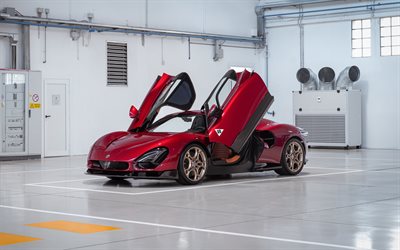 4k, alfa romeo 33 stradale, parking, 2025 voitures, supercars, hypercars, 2025 alfa romeo 33 stradale, voitures italiennes, alfa romeo