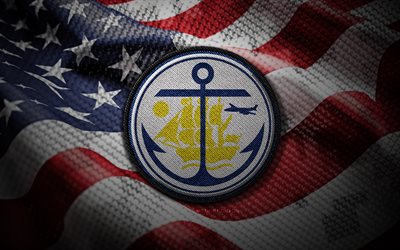 Anchorage seal, 4K, Seals of US Cities, US flag, Anchorage badge, Seal of Anchorage, USA, american flag, Anchorage emblem, US cities seals, Anchorage