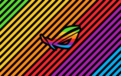 logo rog abstract, 4k, arrière plans linéaires abstraits, république des joueurs, rog emblem, œuvres d'art, asus rog, logo de la république des joueurs, logo rog, asus, rog