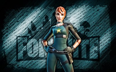 Sandshark Striker Sandshark Driver Fortnite, 4k, turquoise diagonal background, grunge art, Fortnite, artwork, Sandshark Striker Sandshark Driver Skin, Fortnite characters, Sandshark Striker Sandshark Driver