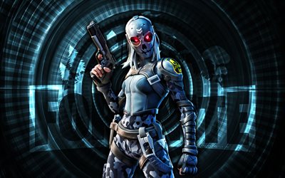 zadie fortnite, 4k, sininen spiraali tausta, fortnite, luova, zadie skin, fortnite zadie skin, zadie, fortnite hahmot