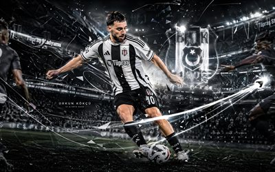 orkun kokcu, besiktas jk, fanitaidetta, valkoinen abstrakti digitaalinen tausta, orkun kokcu besiktas jk, luovaa taidetta, besiktas jk logo, orkun kokcu besiktas, jalkapallo, besiktas