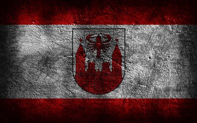 4k, cottbus flagga, tyska städer, stenstruktur, stenbakgrund, cottbus dag, grungekonst, tyska nationella symboler, cottbus, tyskland