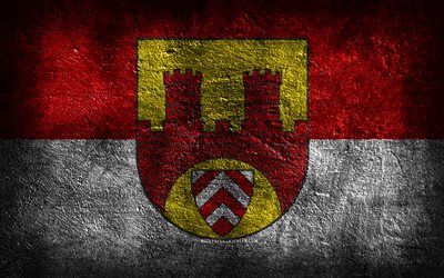 4k, ビーレフェルトの旗, ドイツの都市, 石のテクスチャ, 石の背景, ビーレフェルトの日, グランジアート, ドイツの国のシンボル, ビーレフェルト, ドイツ