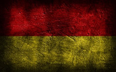 4k, パーダーボルンの旗, ドイツの都市, 石のテクスチャ, 石の背景, パーダーボルンの日, グランジアート, ドイツの国のシンボル, パーダーボルン, ドイツ