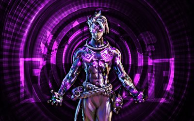 Runic Raz Fortnite, 4k, purple spiral background, Fortnite, creative, Runic Raz Skin, Fortnite Runic Raz Skin, Runic Raz, Fortnite characters