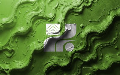 tochigi, 4k, stenvågstruktur, 3d tochigi  flagga, japan, flaggor av japanska prefekturer