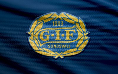 logotipo de tela gif sundsvall, 4k, fondo de tela azul, superette, bokeh, fútbol, logotipo de gif sundsvall, fútbol americano, falkenbergs ff emblema, suecia, gif sundsvall, club de fútbol sueco, sundsvall fc