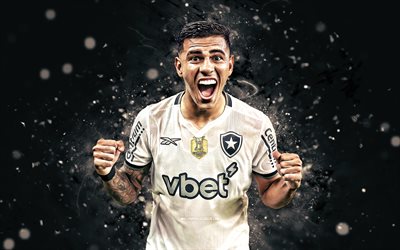 david ricardo, 4k, luces neón blancas, botagogo, serie brasileña a, futbolistas brasileños, david ricardo 4k, fútbol americano, fútbol, botafogo fc, botafogo rj, david ricardo botafogo