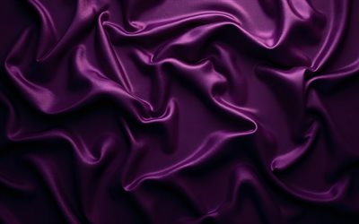 textura de seda morada oscura, 4k, textura de tela púrpura oscura, textura de ondas de seda púrpura, fondo de tela de ondas moradas oscuras, textura de tela