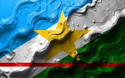 bandeira roraima, 4k, textura da onda de pedra, bandeira de roraima, bandeira 3d roraima, brasil, bandeira do estado de roraima, bandeiras de estados brasileiros, roraima