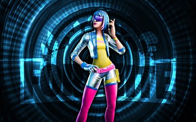 especialista shimmer fortnite, 4k, fundo em espiral azul, fortnite, criativo, pele especializada em brilho, pele especializada em fortnite shimmer, especialista shimmer, personagens fortnite