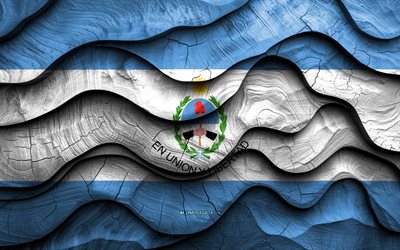 4k, bandera de san juan, provincias de argentina, banderas de ondas 3d de madera, día de san juan, argentina, bandera de madera de san juan, sudamerica, provincias argentinas, san juan