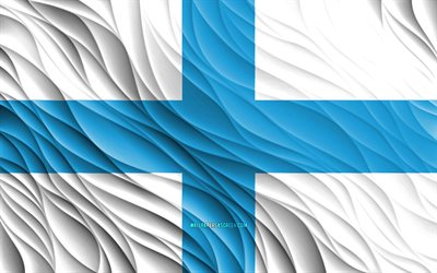 4k, Marseille flag, wavy 3D flags, French cities, flag of Marseille, Day of Marseille, 3D waves, Europe, Cities of France, Marseille